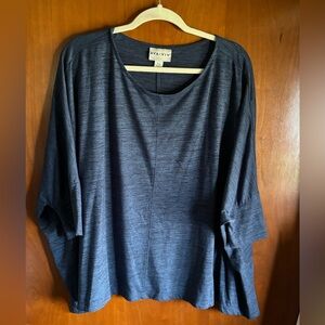 Ava Viv blue wing sleeves top. New condition. Size 1X